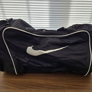 Nike Black Duffel Bag with White Accents